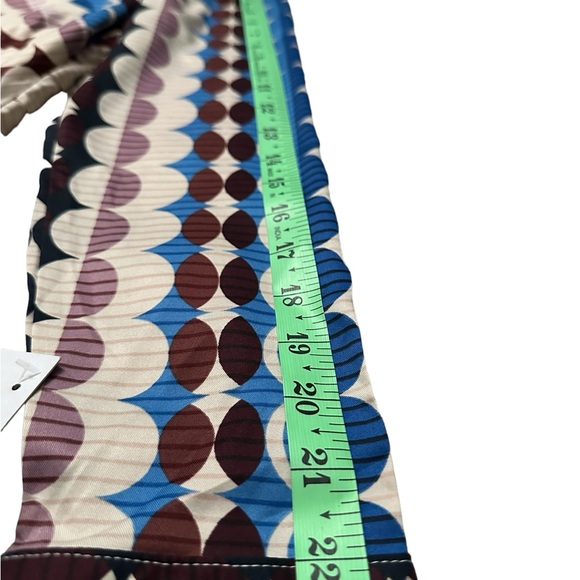 DONNA Morgan Long Sleeve Blue, Brown & Cream Circle Print Mini Dress Size 8 NWT - Picture 8 of 14